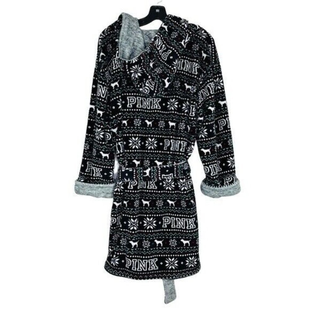 VICTORIA'S SECRET PINK 2016 FASHION SHOW ROBE/WRAP / LINGERIE Size M/L FAIR ISLE - Picture 4 of 11